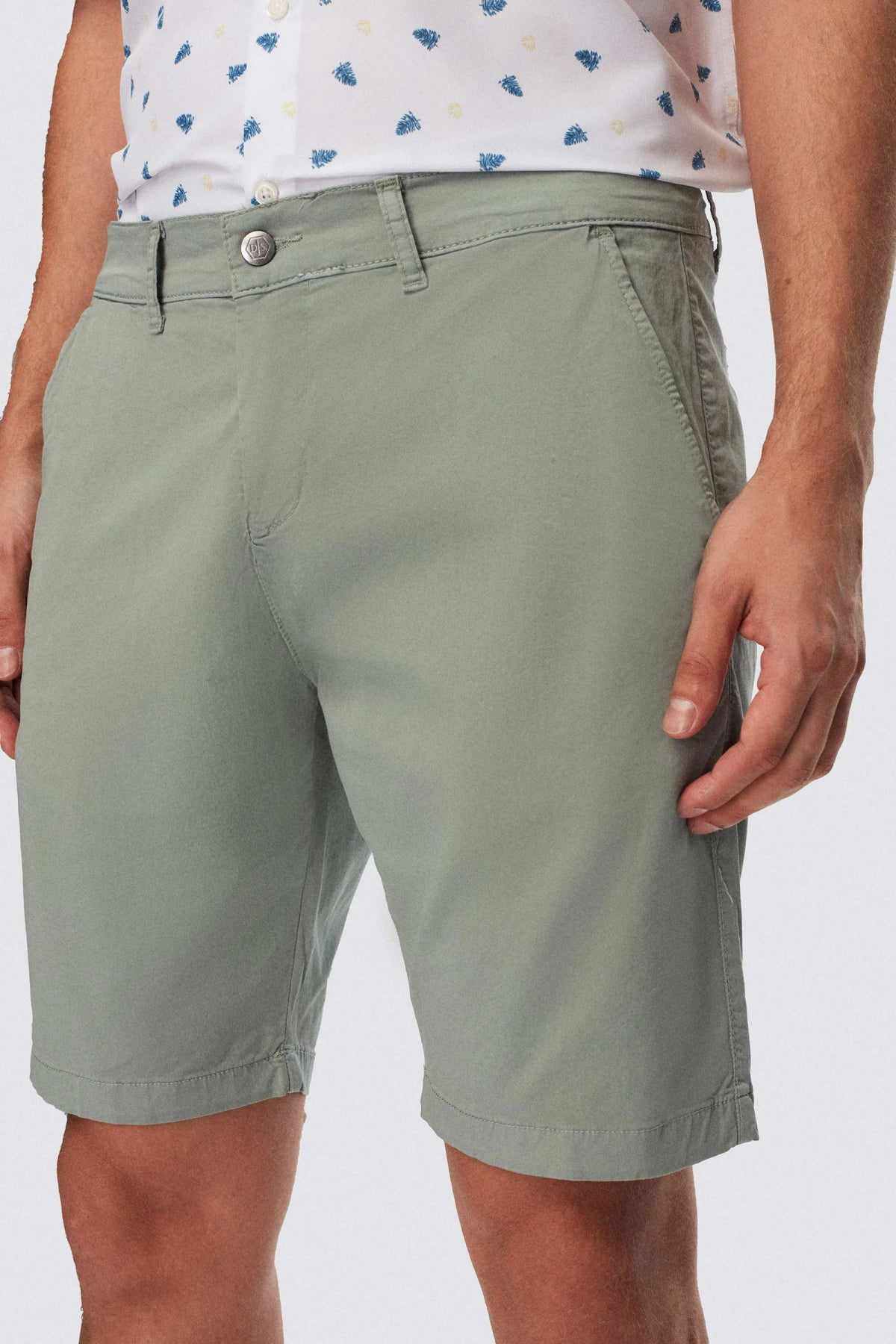 Ds Damat Slim Fit Side Pocket Cotton Chino Shorts  - Mint