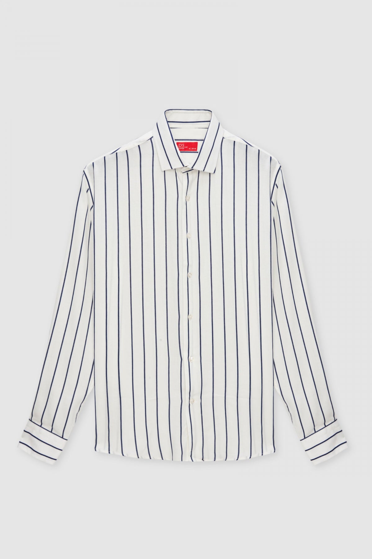 Ds Damat Slim Fit Striped 100% Viscose Shirt  - White
