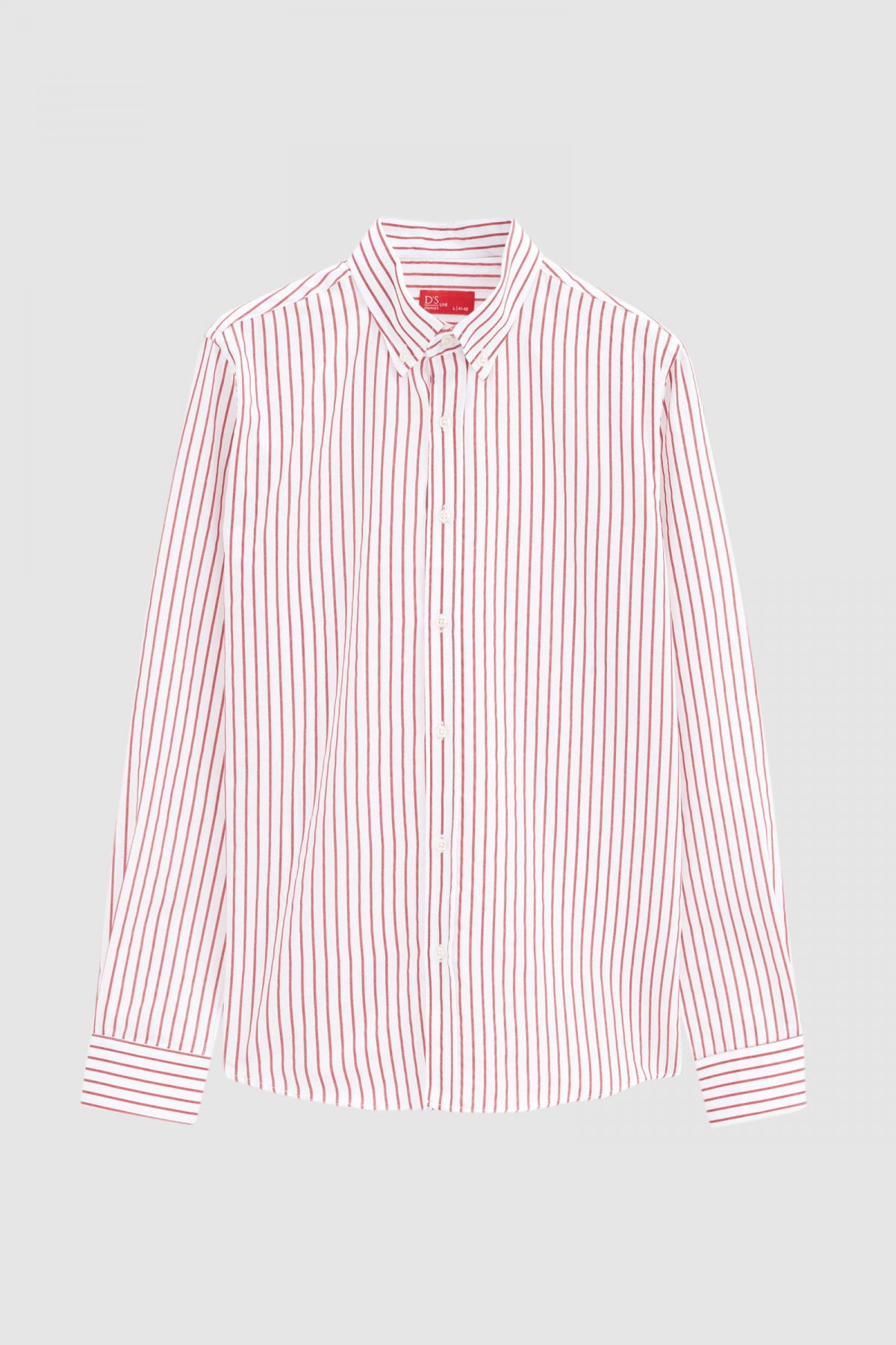 Ds Damat Slim Fit Striped Shirt  - Brick