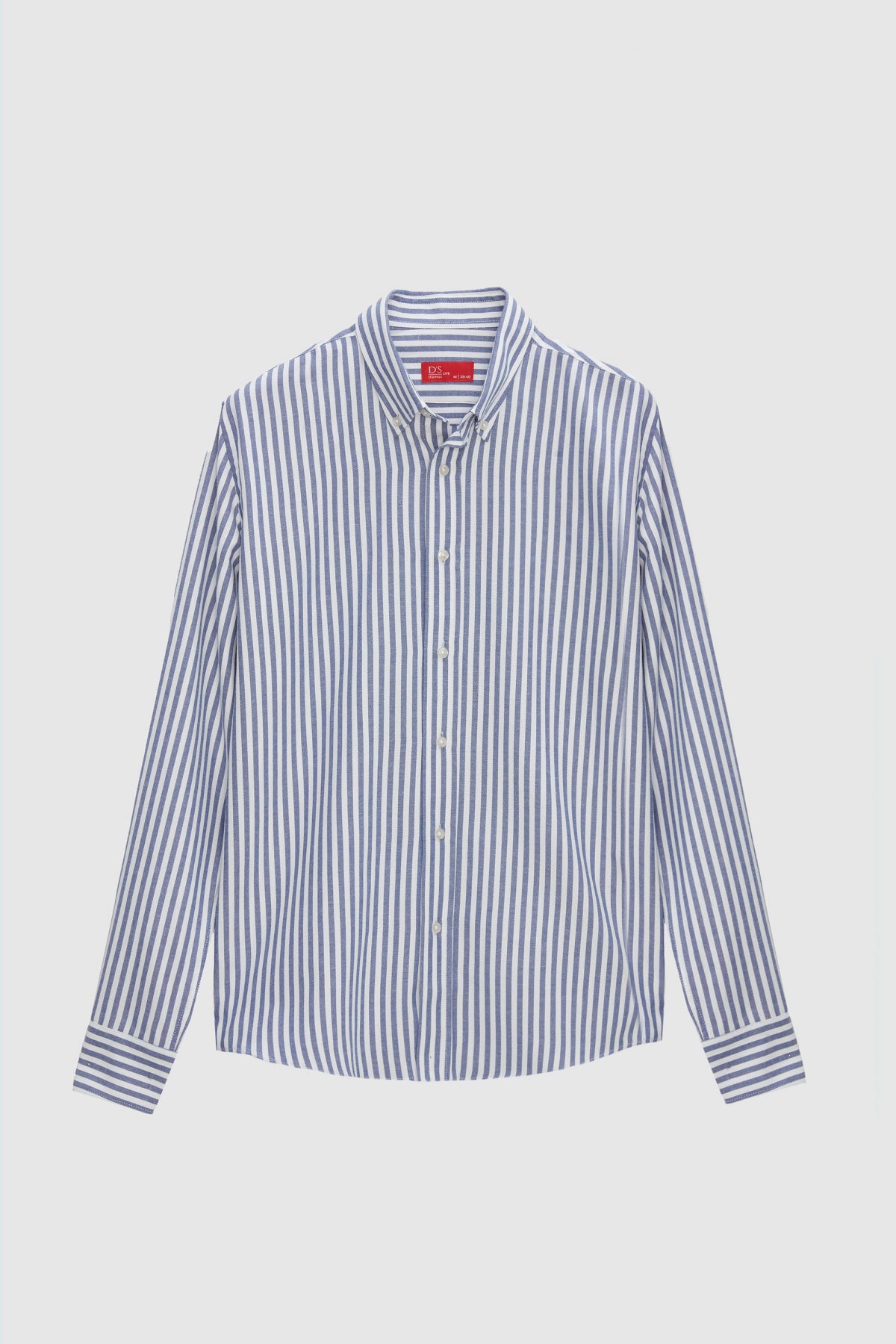 Ds Damat Slim Fit Striped Shirt  - Navy Blue