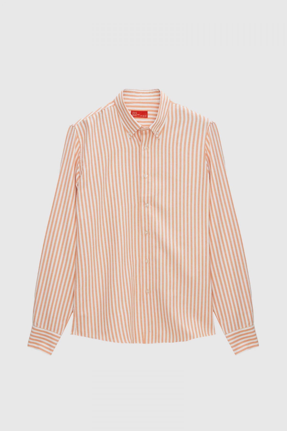 Ds Damat Slim Fit Striped Shirt  - Orange