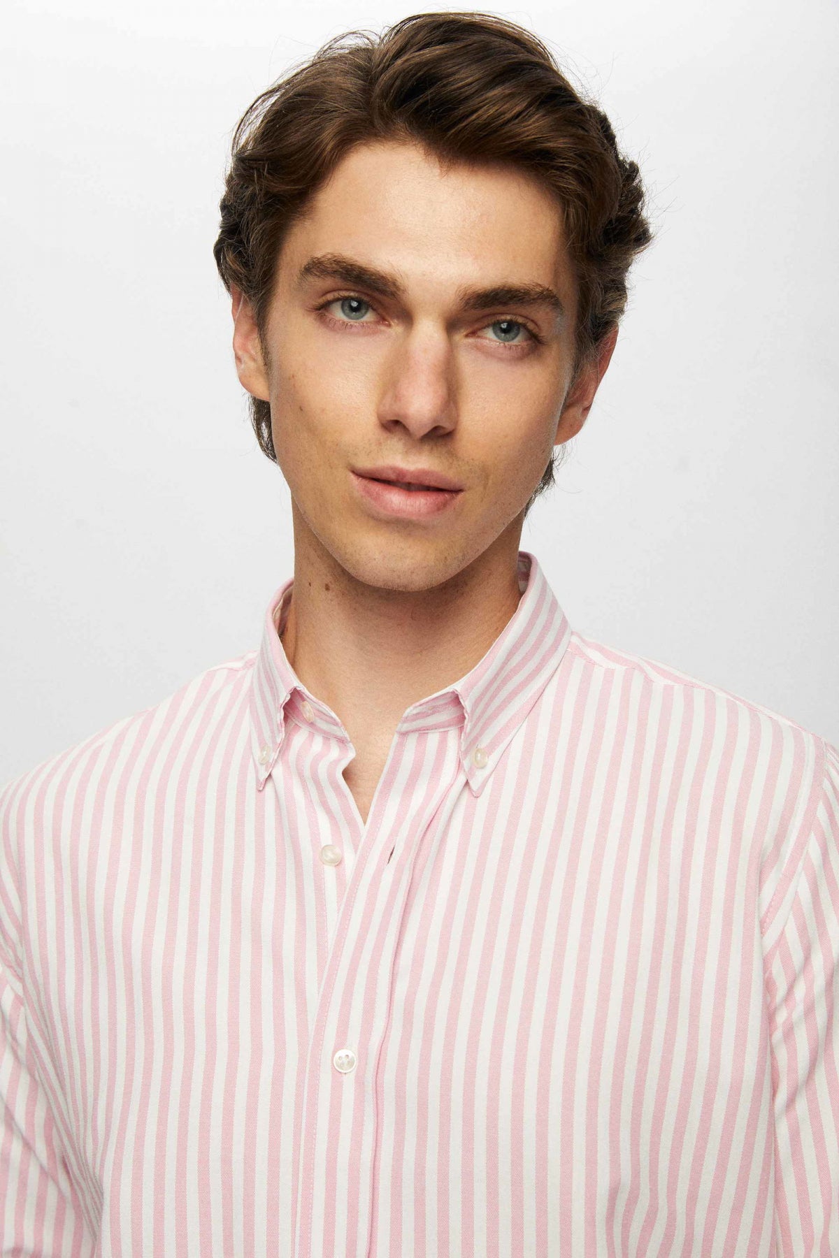 Ds Damat Slim Fit Striped Shirt  - Pink