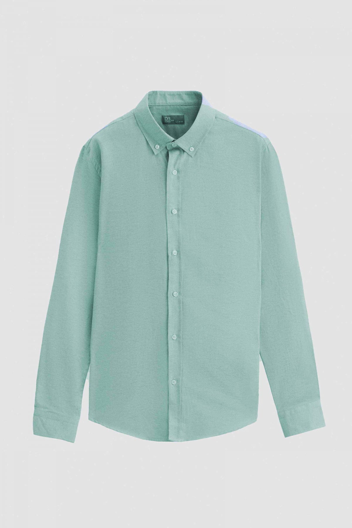 Ds Damat Slim Fit Textured Button-Down Cotton Shirt  - Green