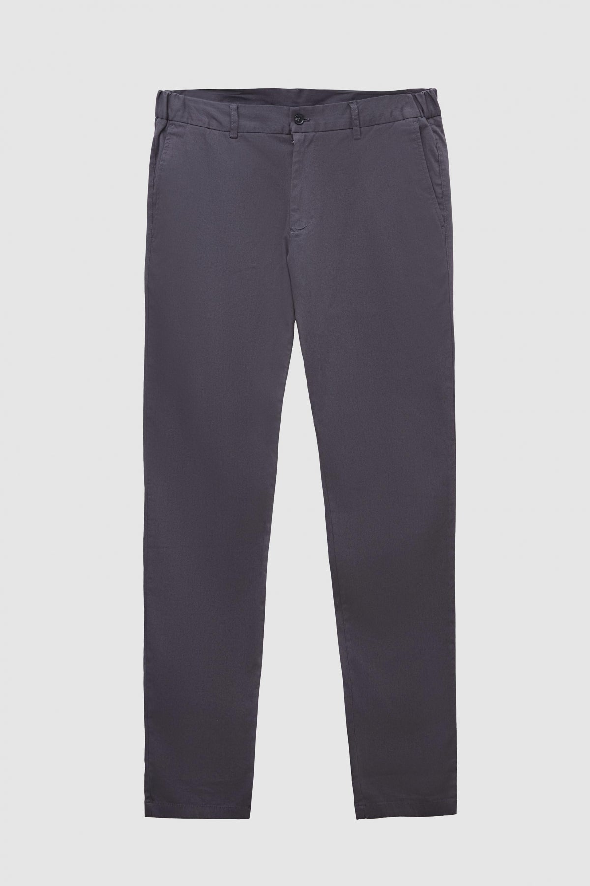 Ds Damat Slim Fit Textured Elastic Waist Stretchable Side Pocket Chino Pants  - Anthracite