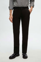 Ds Damat Slim Fit Textured Elastic Waist Stretchable Side Pocket Chino Pants  - Black