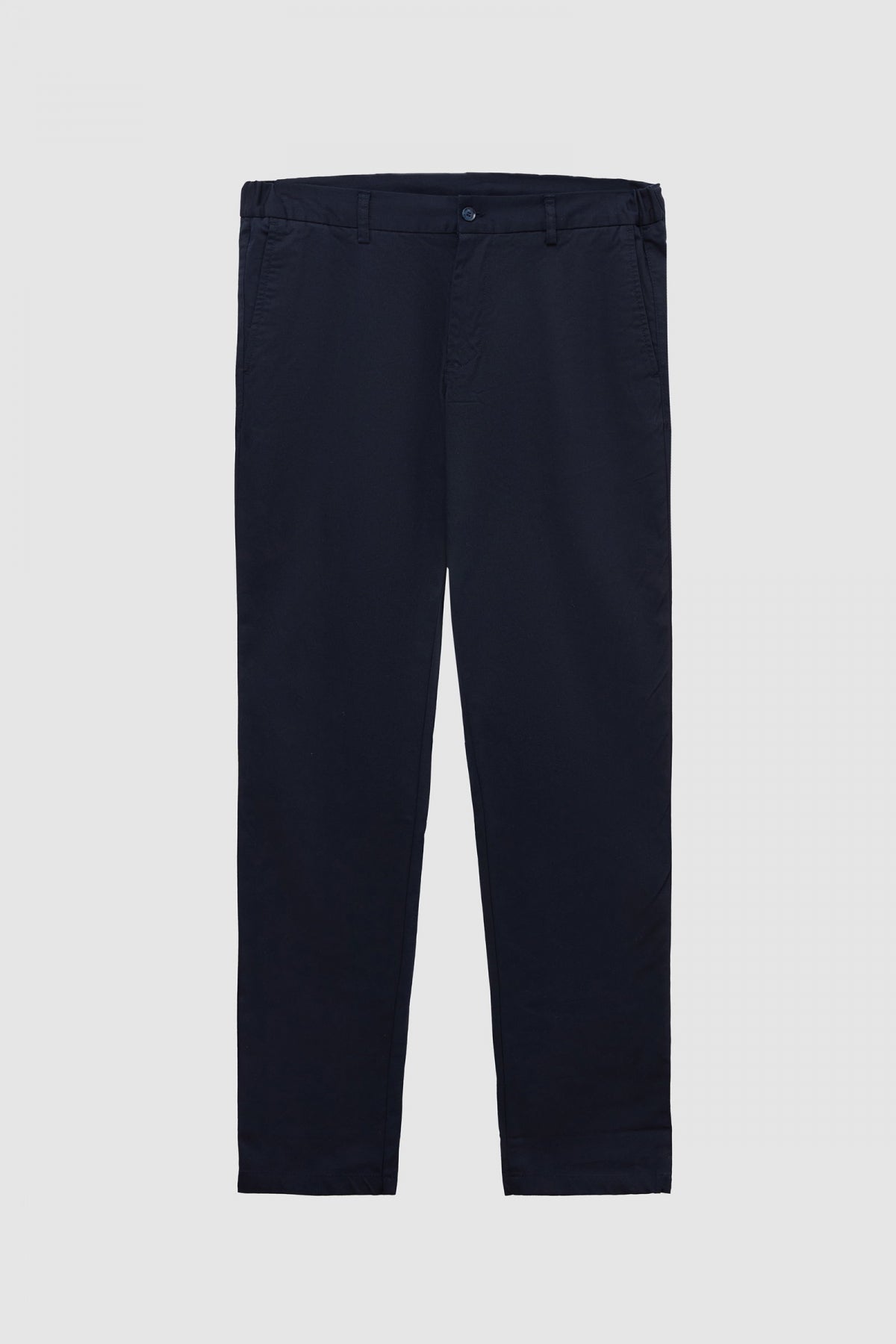 Ds Damat Slim Fit Textured Elastic Waist Stretchable Side Pocket Chino Pants  - Navy Blue