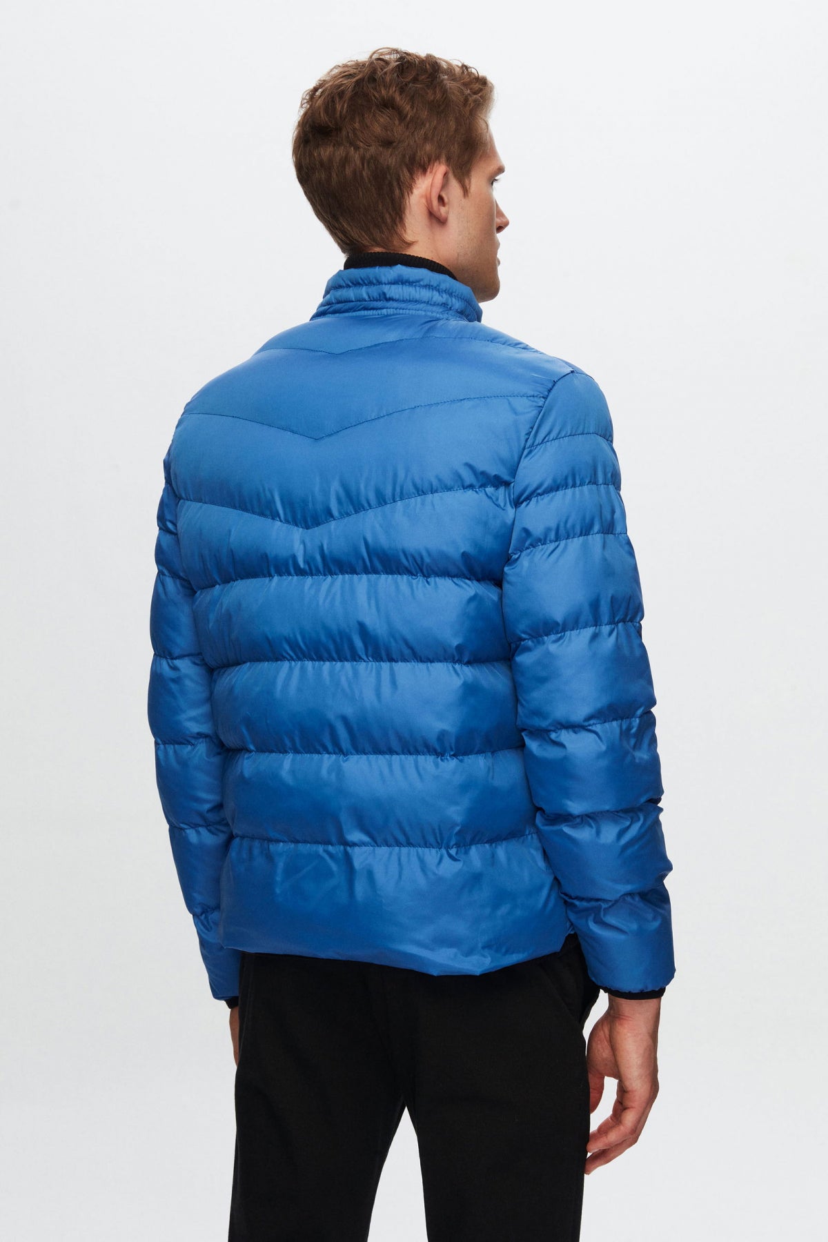 Ds Damat Slim Fit Windproof Fiber-Filled Puffer Jacket  - Blue