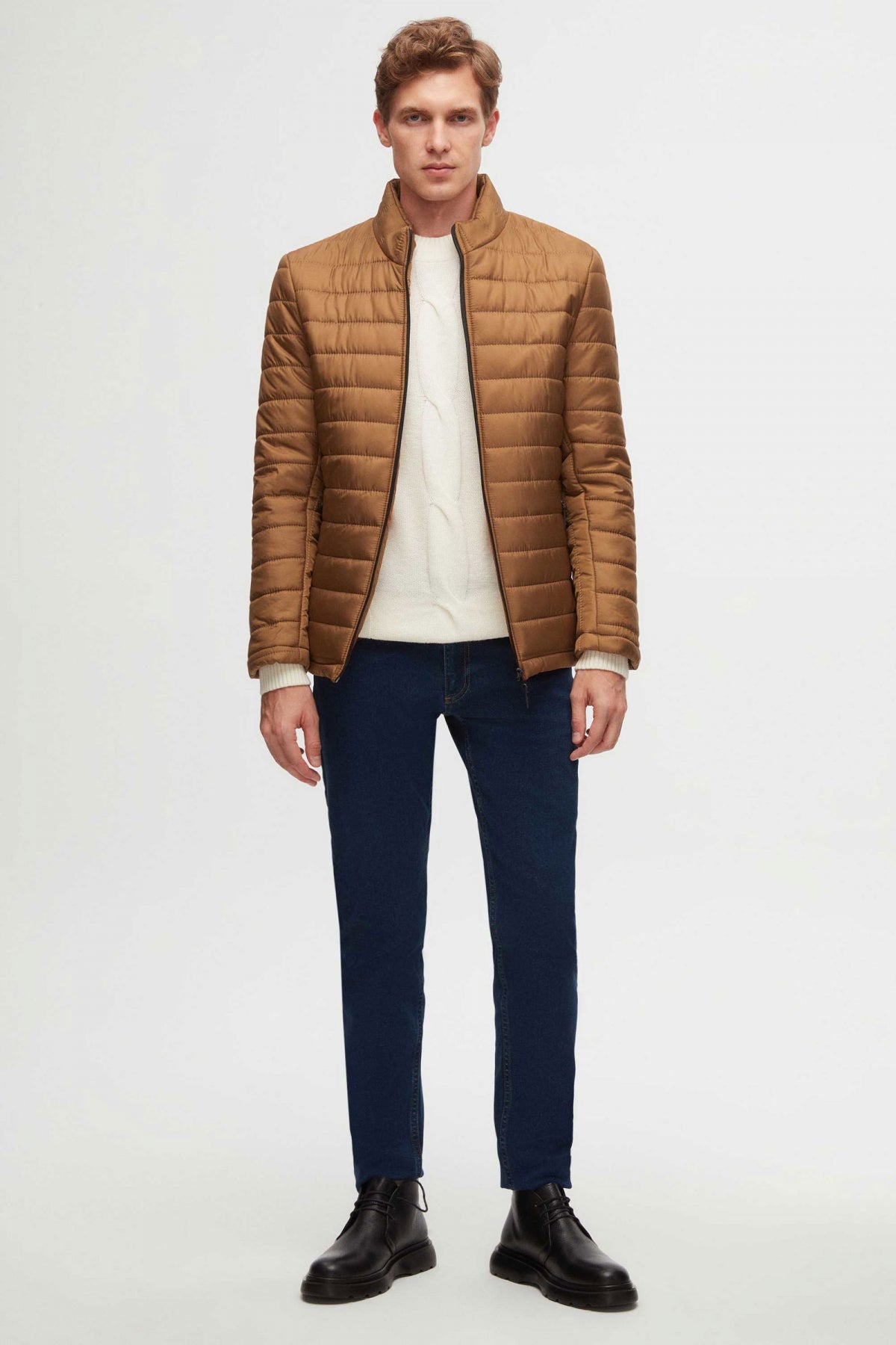 Ds Damat Slim Fit Windproof Fiber-Filled Puffer Jacket  - Cinnamon
