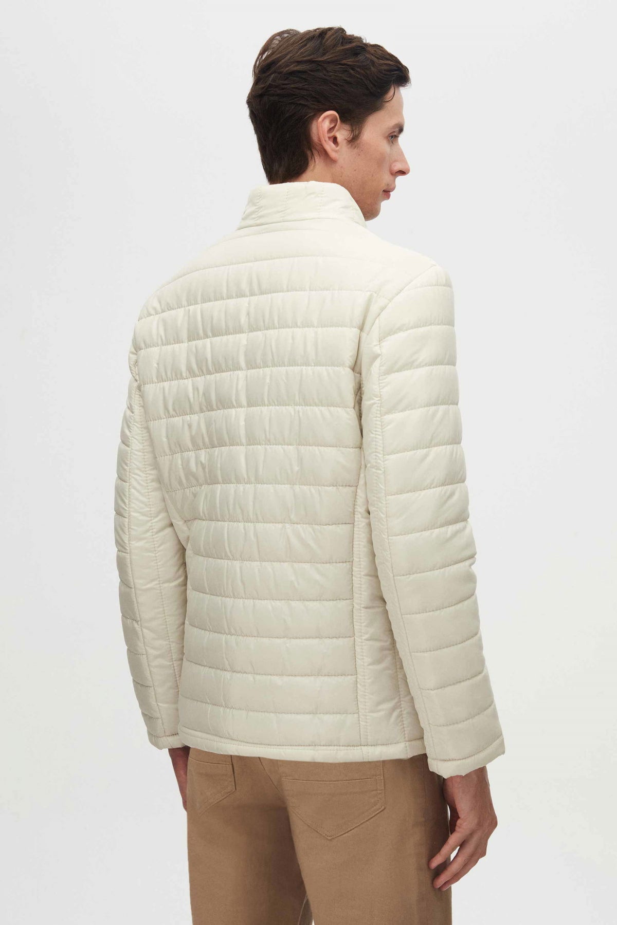 Ds Damat Slim Fit Windproof Fiber-Filled Puffer Jacket  - Stone