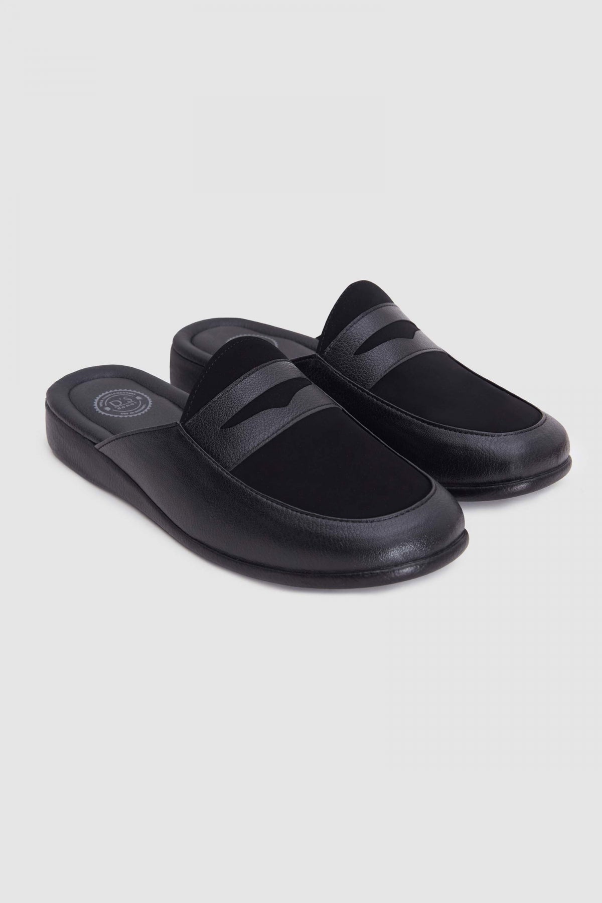 Ds Damat Suede Guest Dowry Groom Men's Slippers  - Black