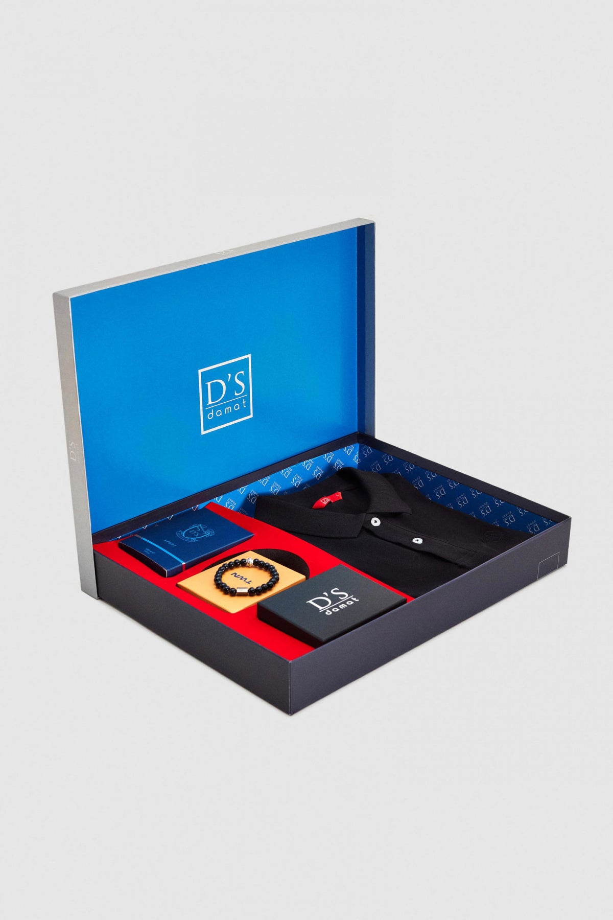 Ds Damat T-Shirt-Cardholder-Bracelet-Perfume Boxed Gift Set  - Black