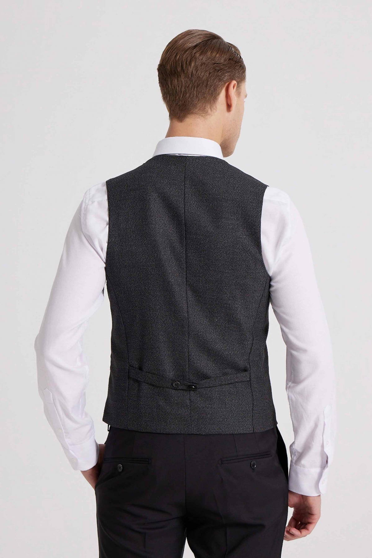 Ds Damat V-Neck Classic Men's Vest  - Anthracite