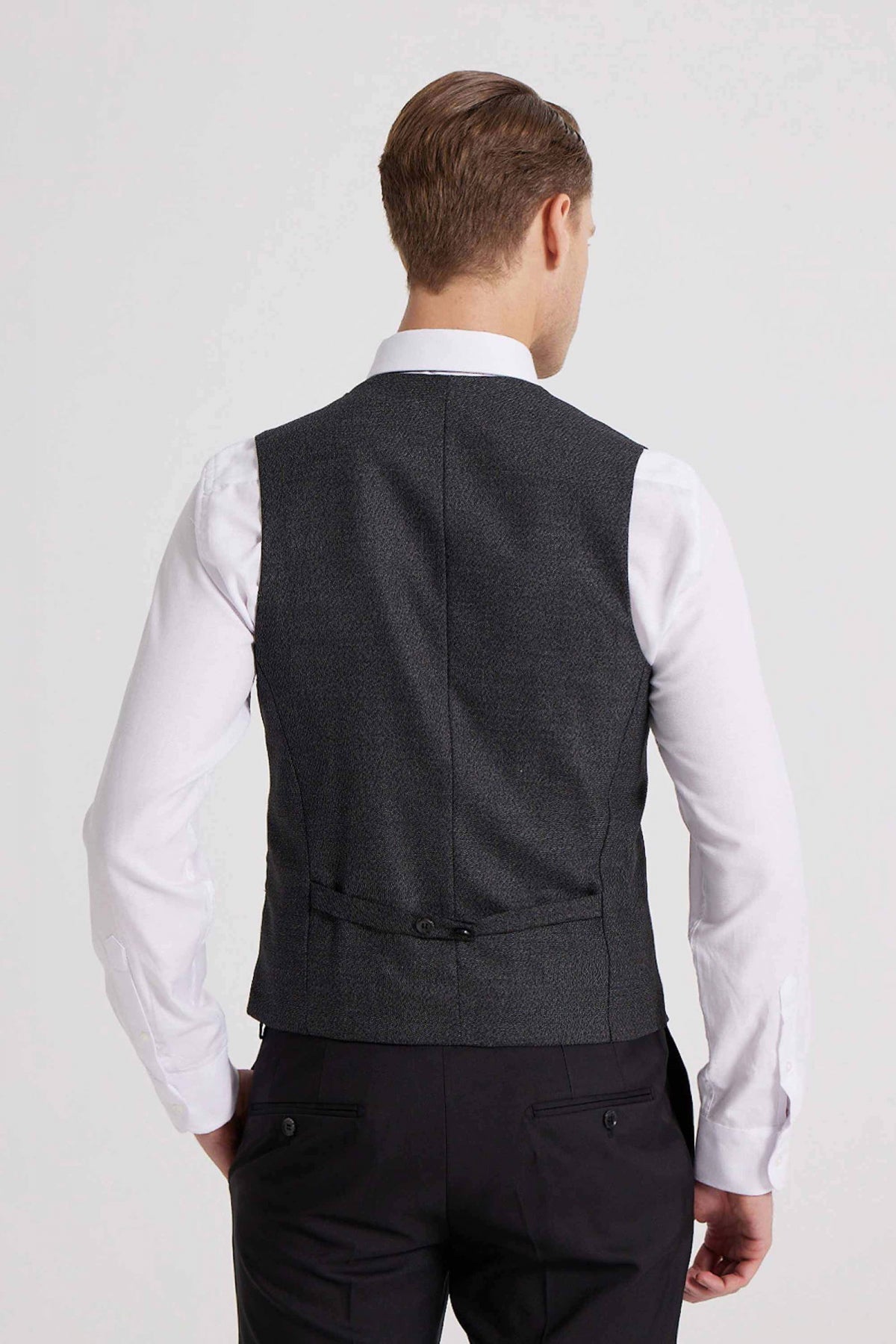 Ds Damat V-Neck Classic Men's Vest  - Anthracite