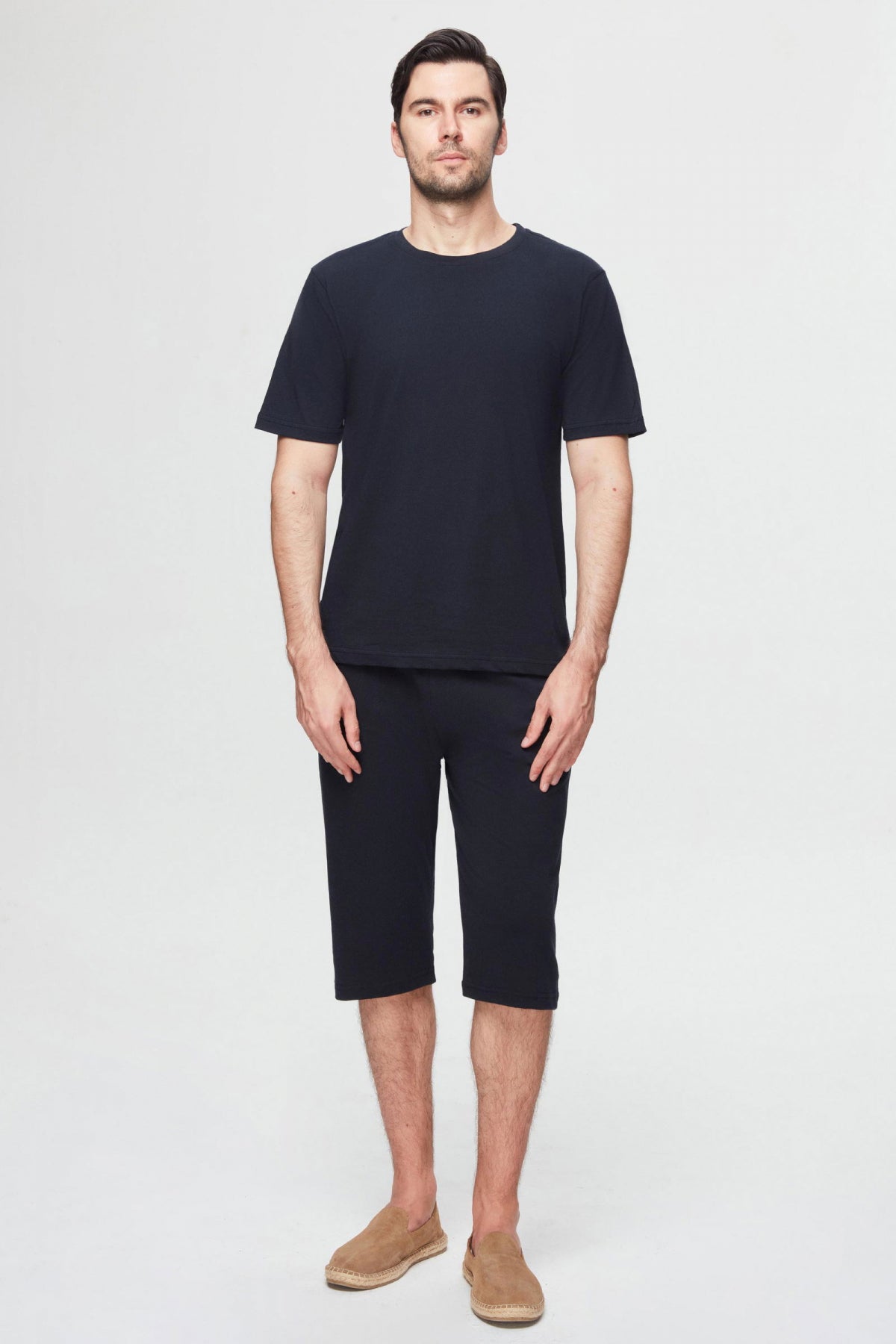 Twn 100% Cotton Short Sleeve 2-Pack Pajama Set  - Navy Blue