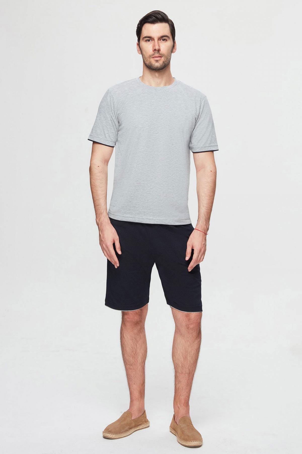Twn 100% Cotton Short Sleeve 3-Pack Pajama Set  - Gray