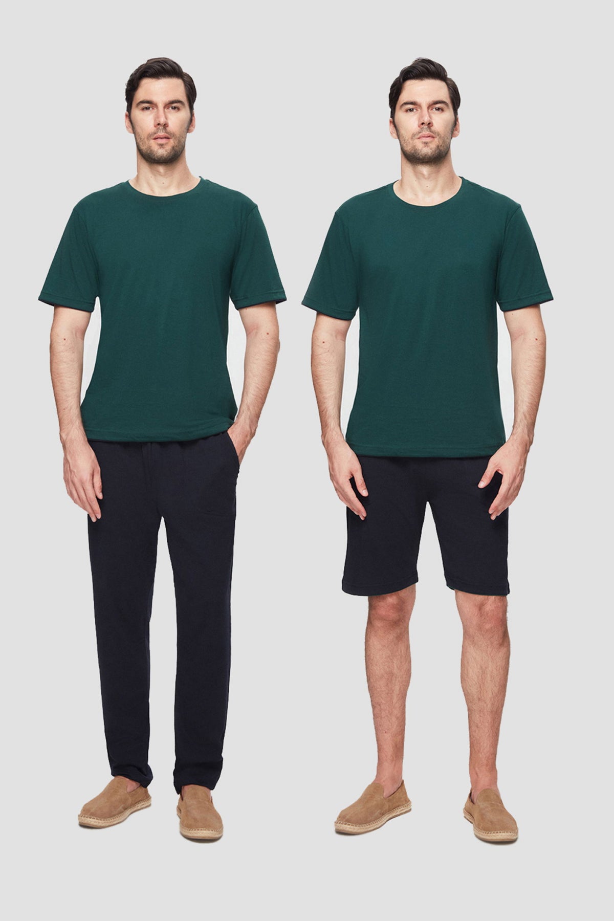 Twn 100% Cotton Short Sleeve 3-Pack Pajama Set  - Green