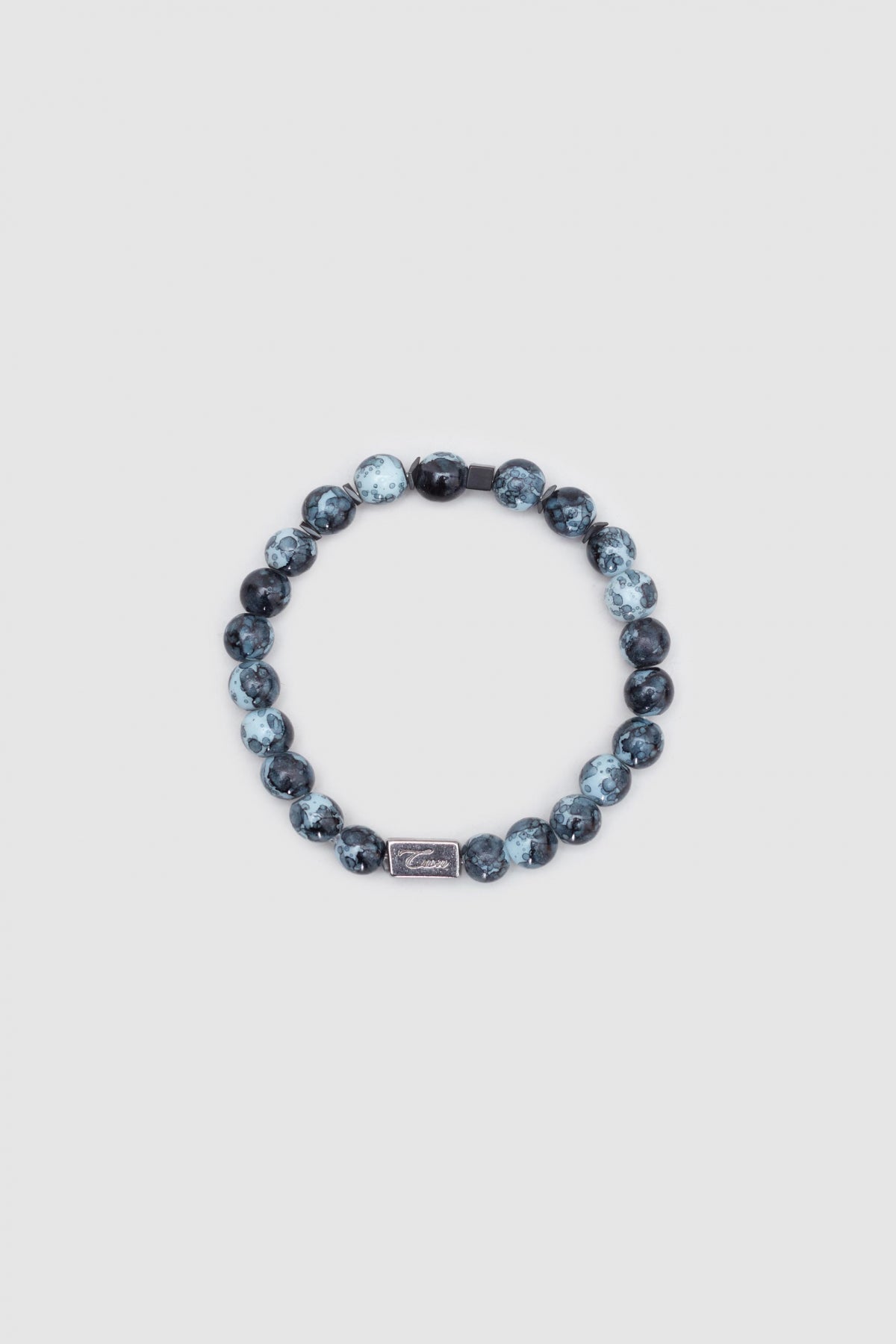 Twn Glossy Glass Men's Bracelet  - Shiny Anthracite