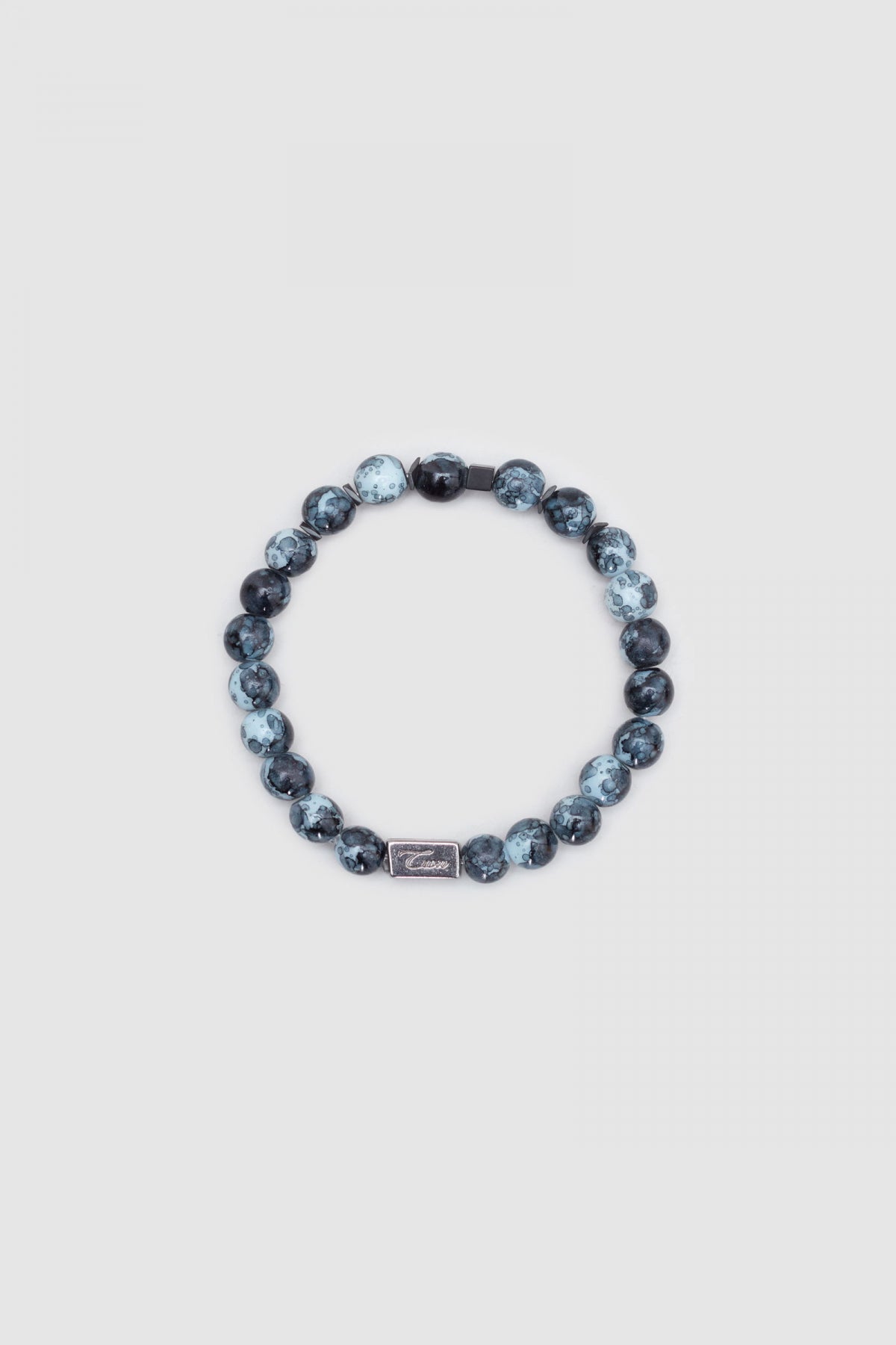 Twn Glossy Glass Men's Bracelet  - Shiny Anthracite