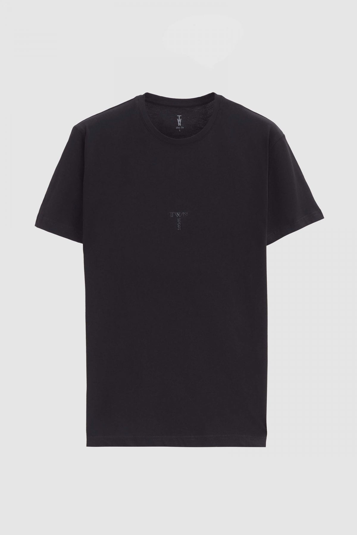 Twn Regular Fit Printed 100% Cotton T-Shirt  - Black