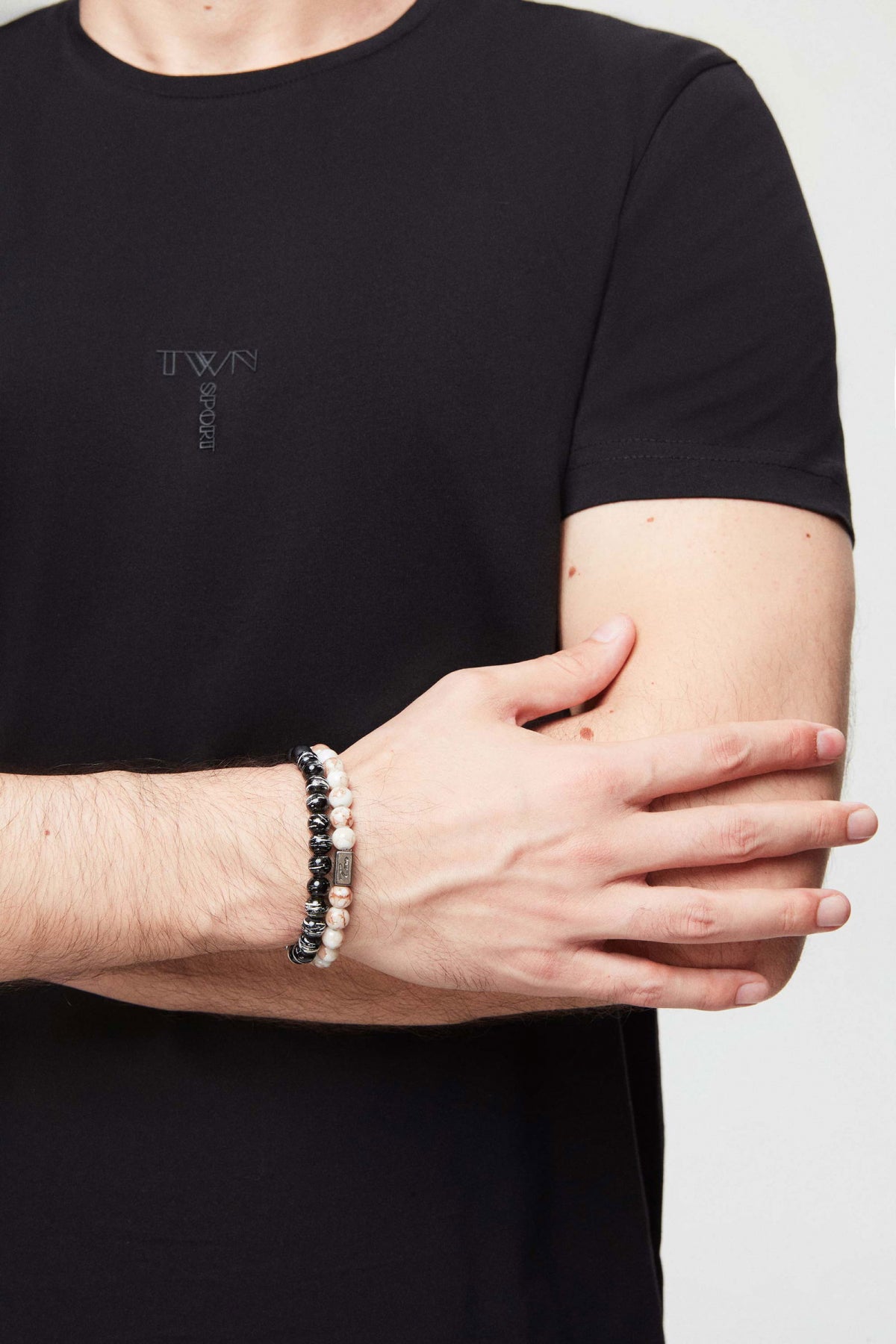 Twn Regular Fit Printed 100% Cotton T-Shirt  - Black