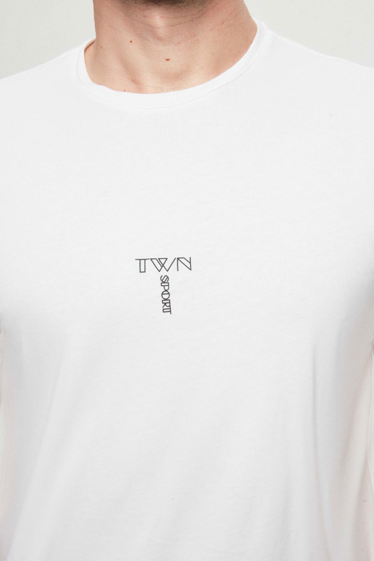 Twn Regular Fit Printed 100% Cotton T-Shirt  - White