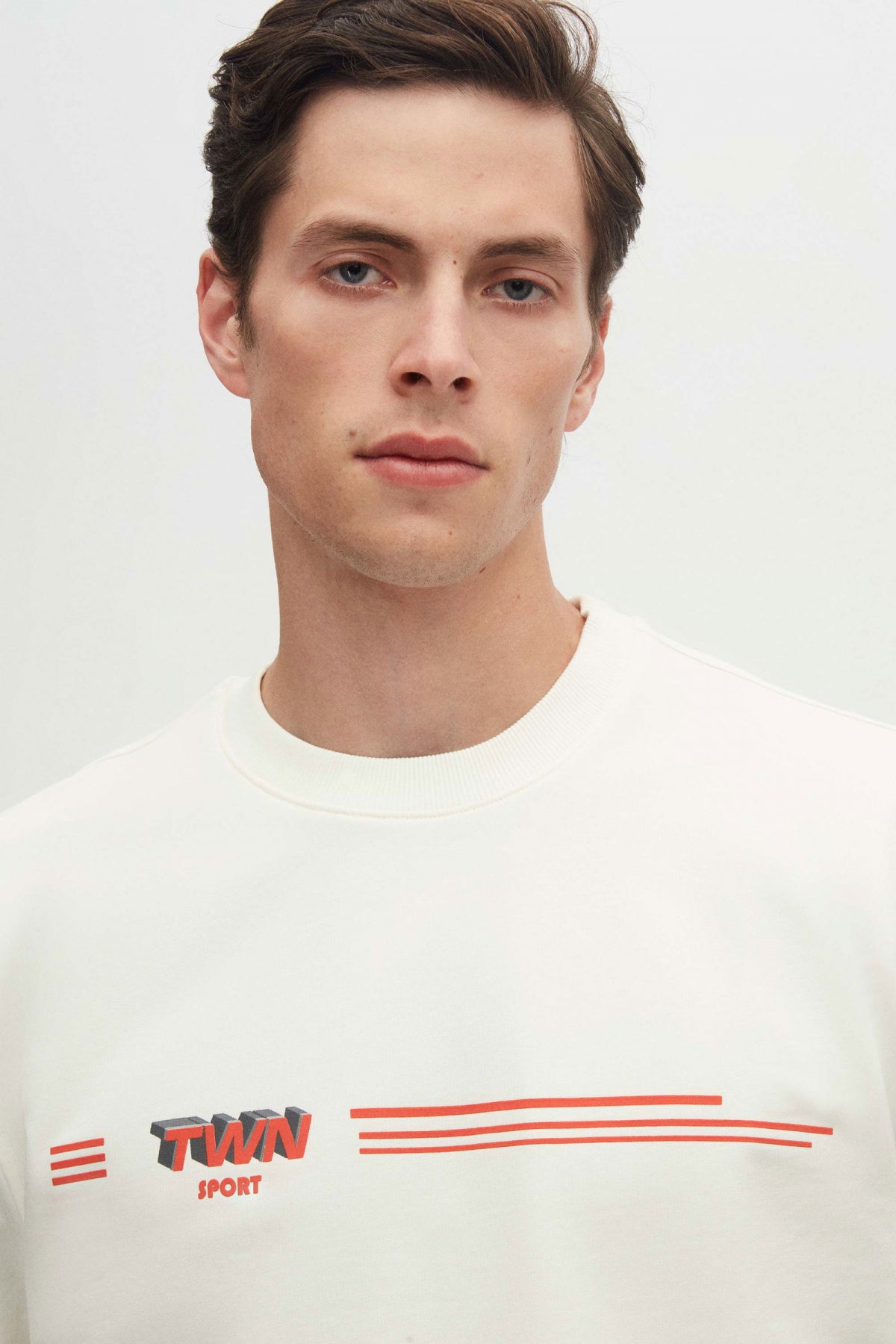 Twn Relaxed Fit Printed Sweatshirt  - Ecru