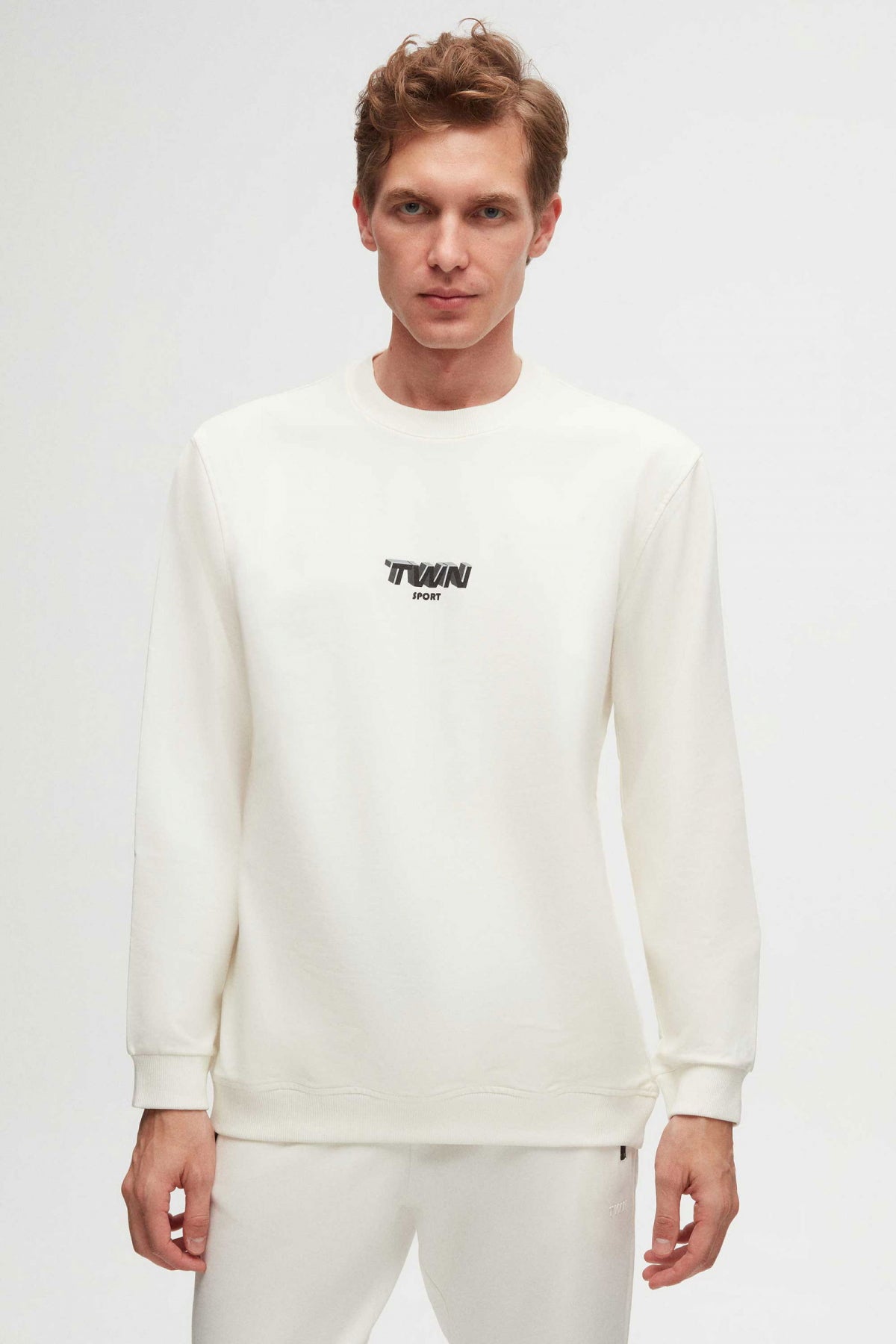 Twn Relaxed Fit Printed Sweatshirt  - Ecru