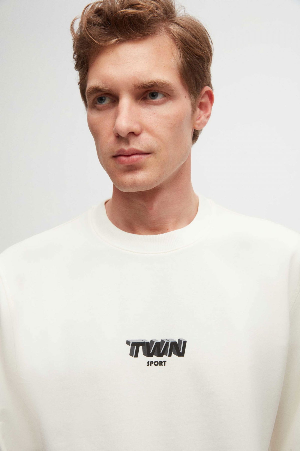Twn Relaxed Fit Printed Sweatshirt  - Ecru