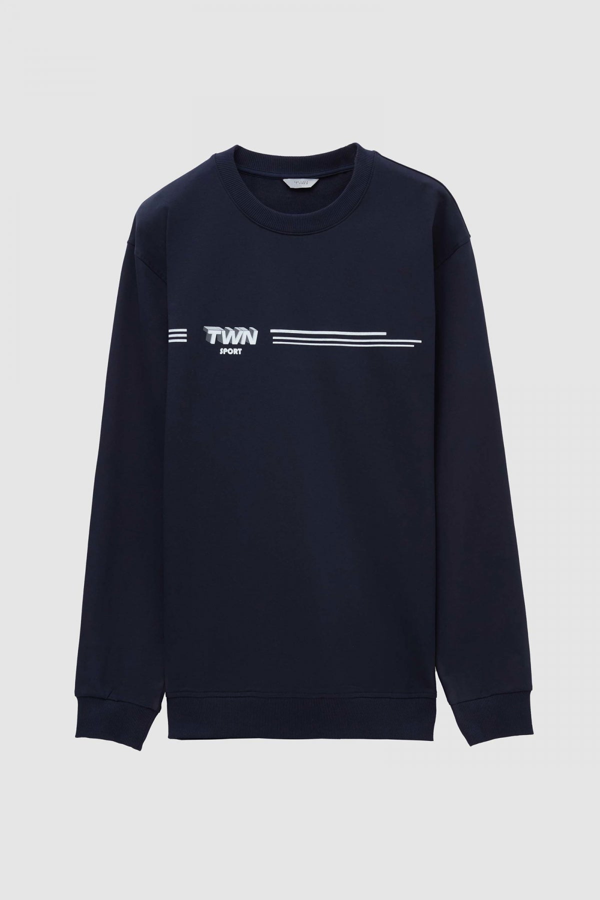 Twn Relaxed Fit Printed Sweatshirt  - Navy Blue