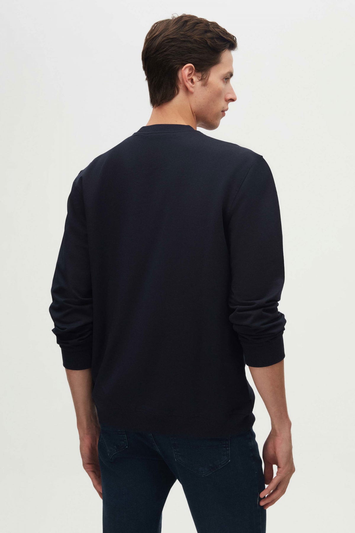 Twn Relaxed Fit Printed Sweatshirt  - Navy Blue