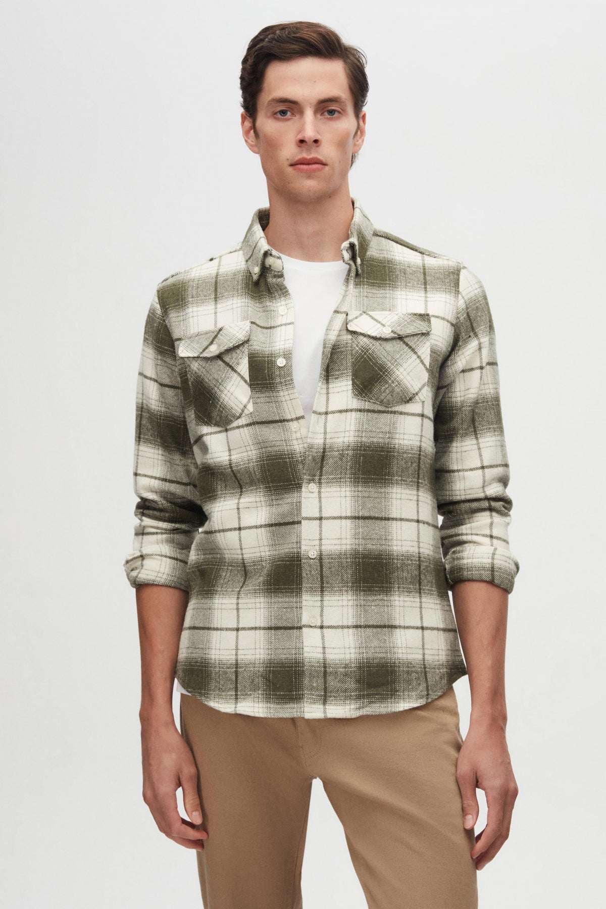 Twn Slim Fit Lumberjack Shirt  - Green