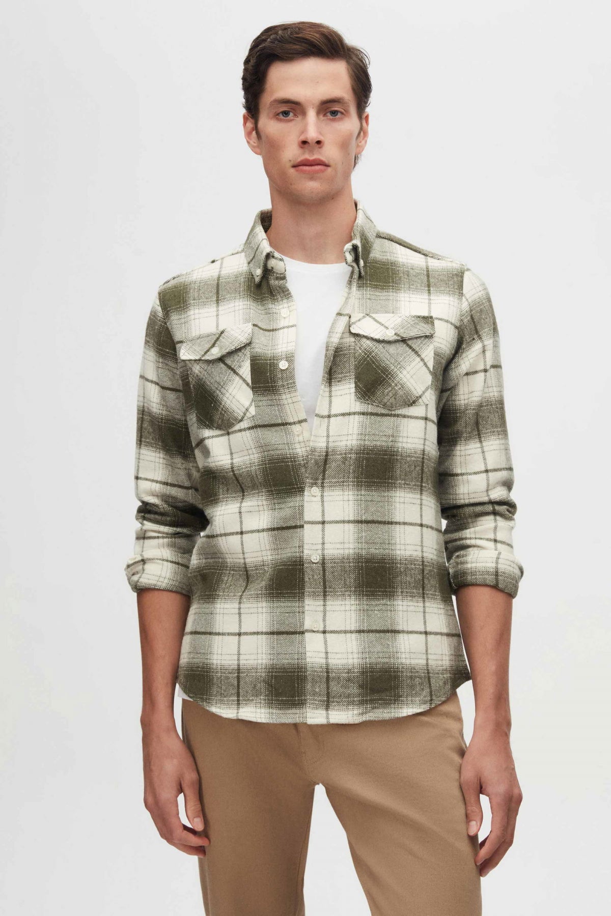 Twn Slim Fit Lumberjack Shirt  - Green