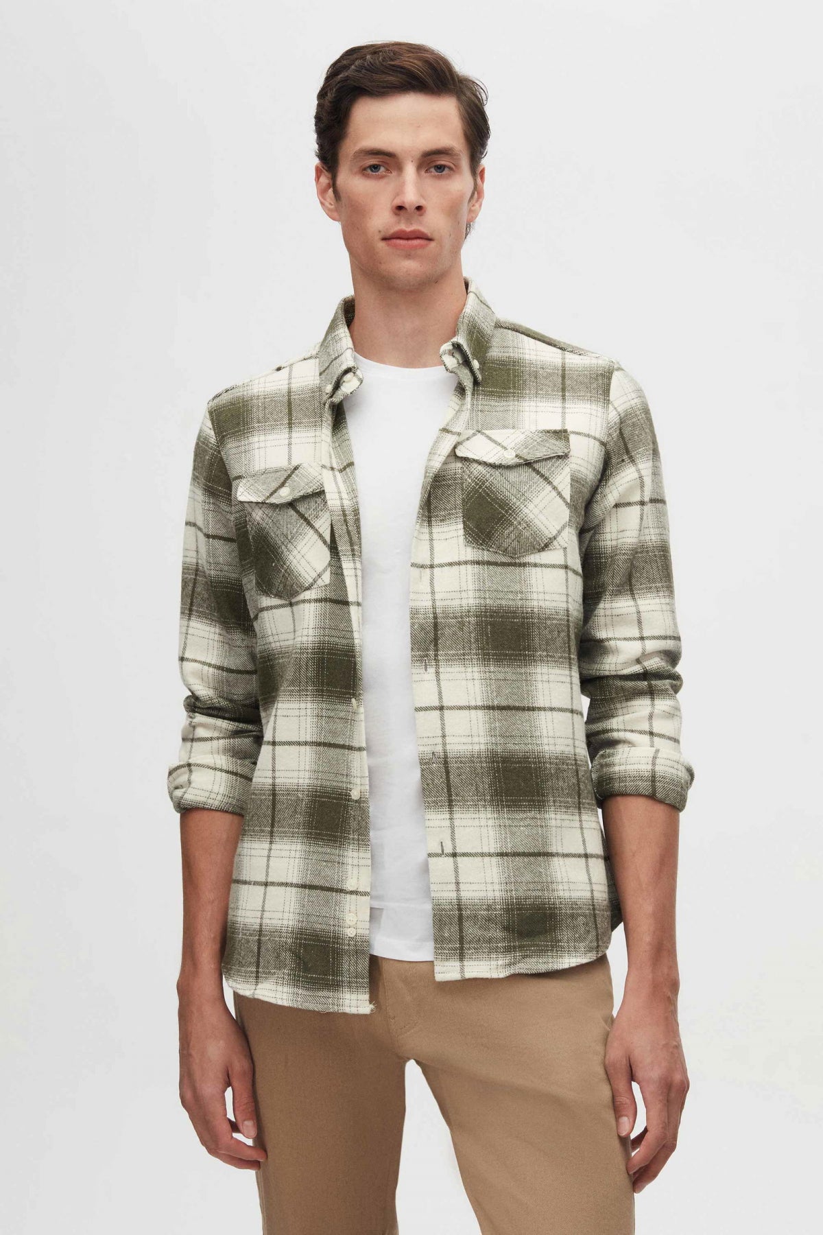 Twn Slim Fit Lumberjack Shirt  - Green