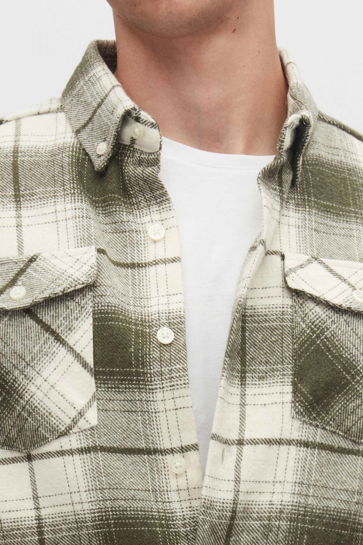 Twn Slim Fit Lumberjack Shirt  - Green