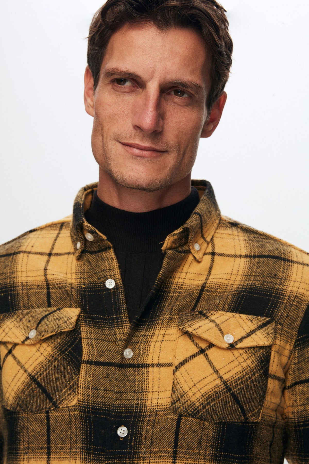 Twn Slim Fit Lumberjack Shirt  - Yellow