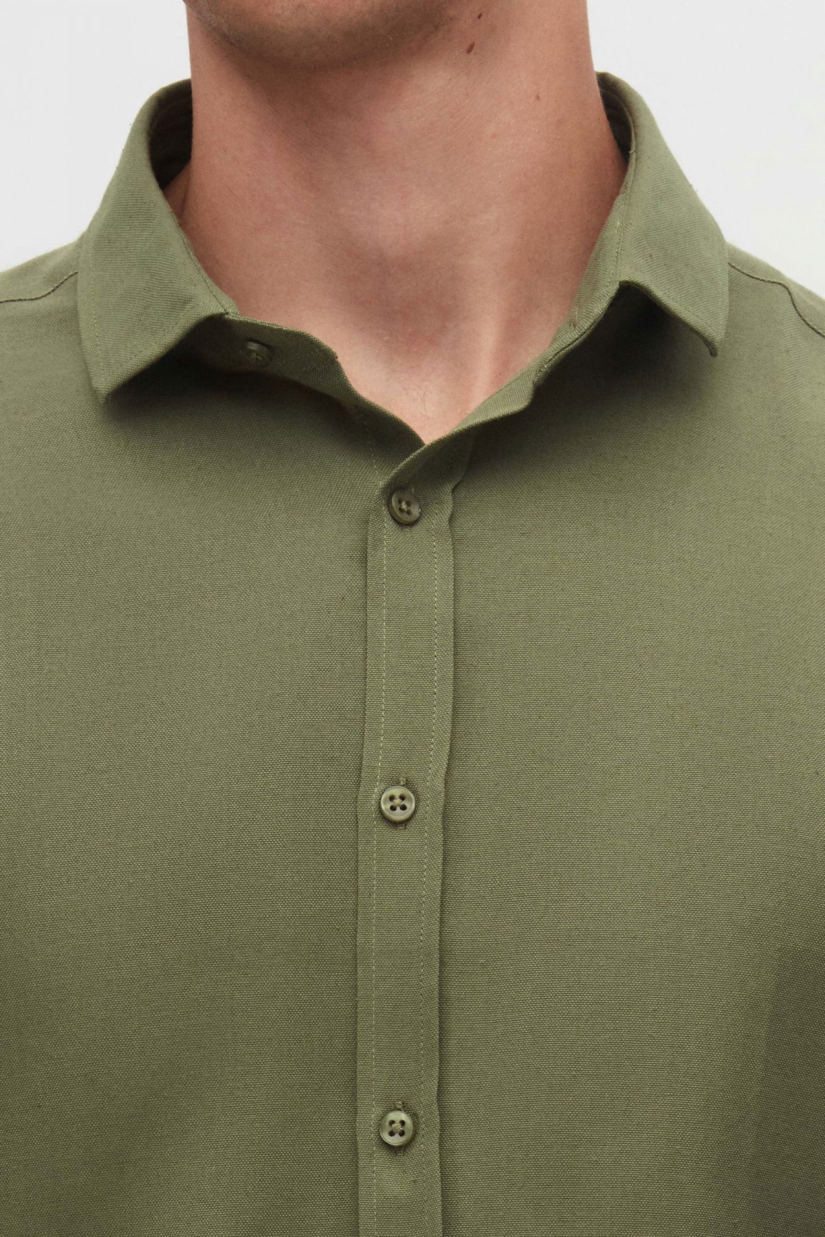 Twn Slim Fit Oxford Shirt  - Khaki