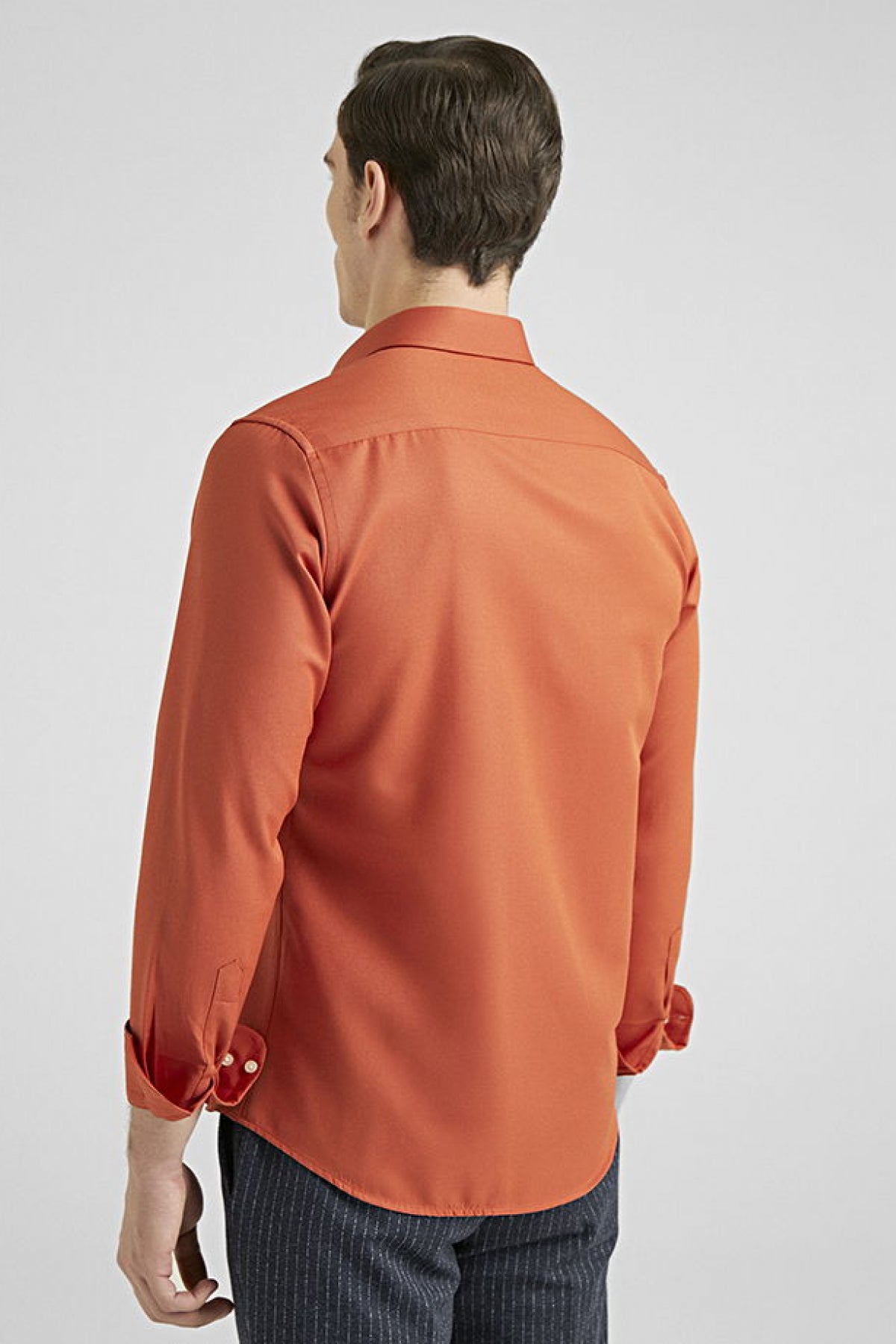 Twn Slim Fit Oxford Shirt  - Orange