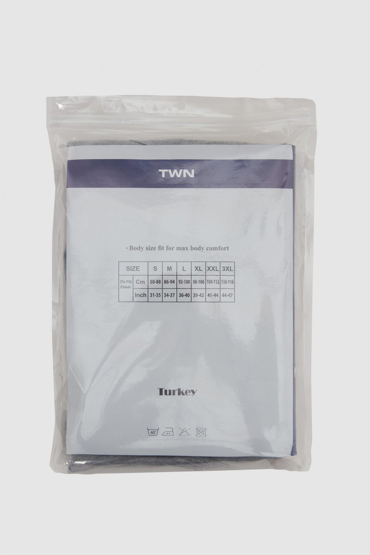 Twn Standard Fit Breathable Sweat-Absorbing 100% Cotton 2-Pack Undershirt  - Gray Melange