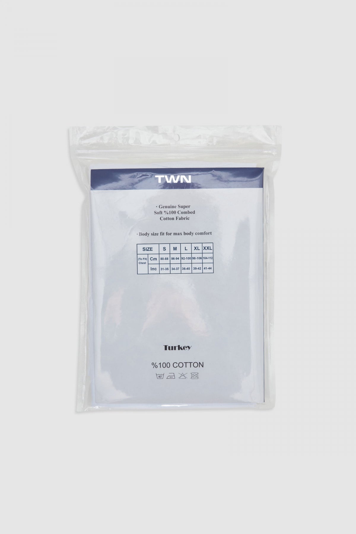Twn Standard Fit Breathable Sweat-Absorbing 100% Cotton 2-Pack Undershirt  - White