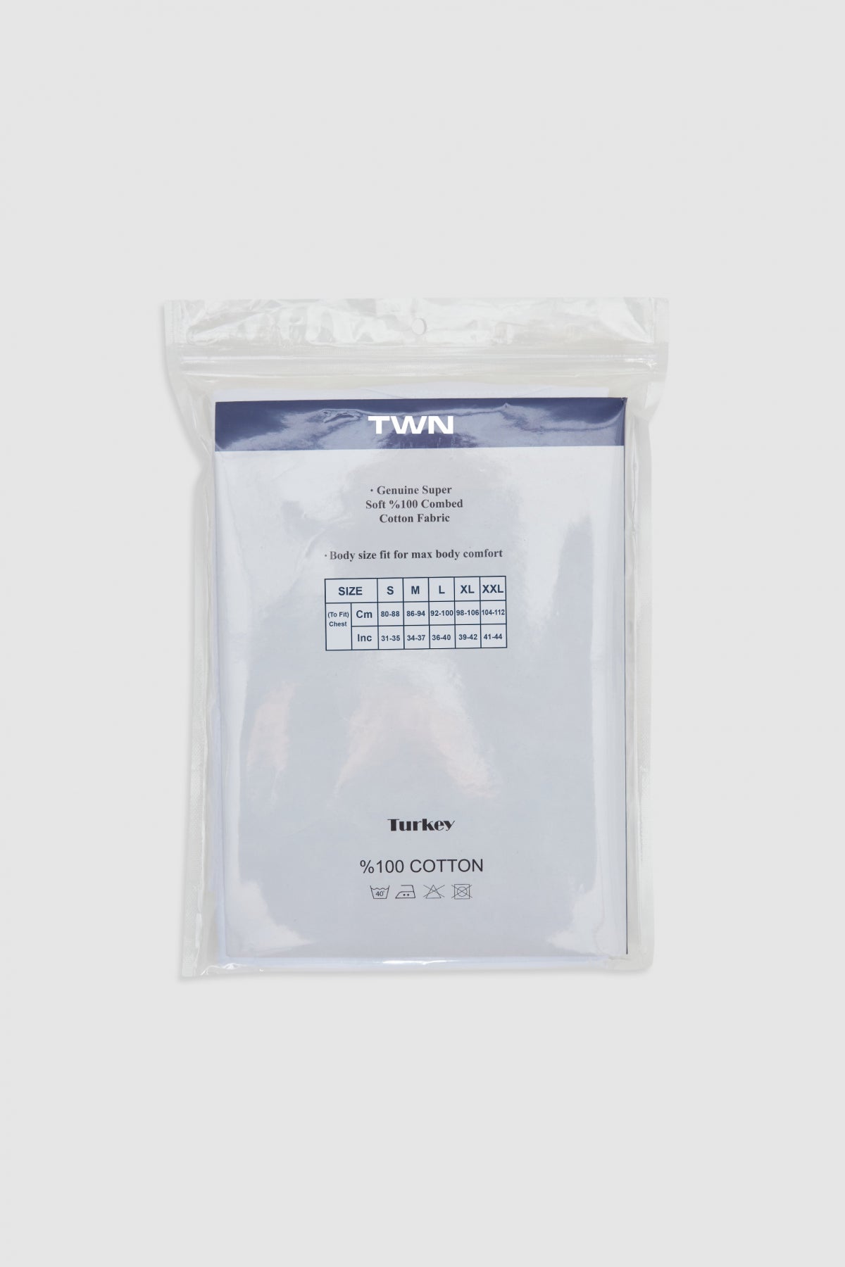 Twn Standard Fit Breathable Sweat-Absorbing 100% Cotton 4-Pack Undershirt  - White