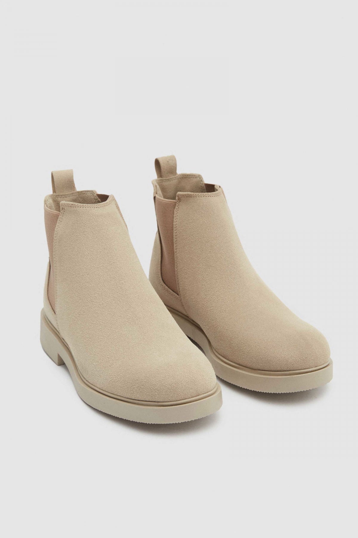 Twn Suede Chelsea Boots  - Beige