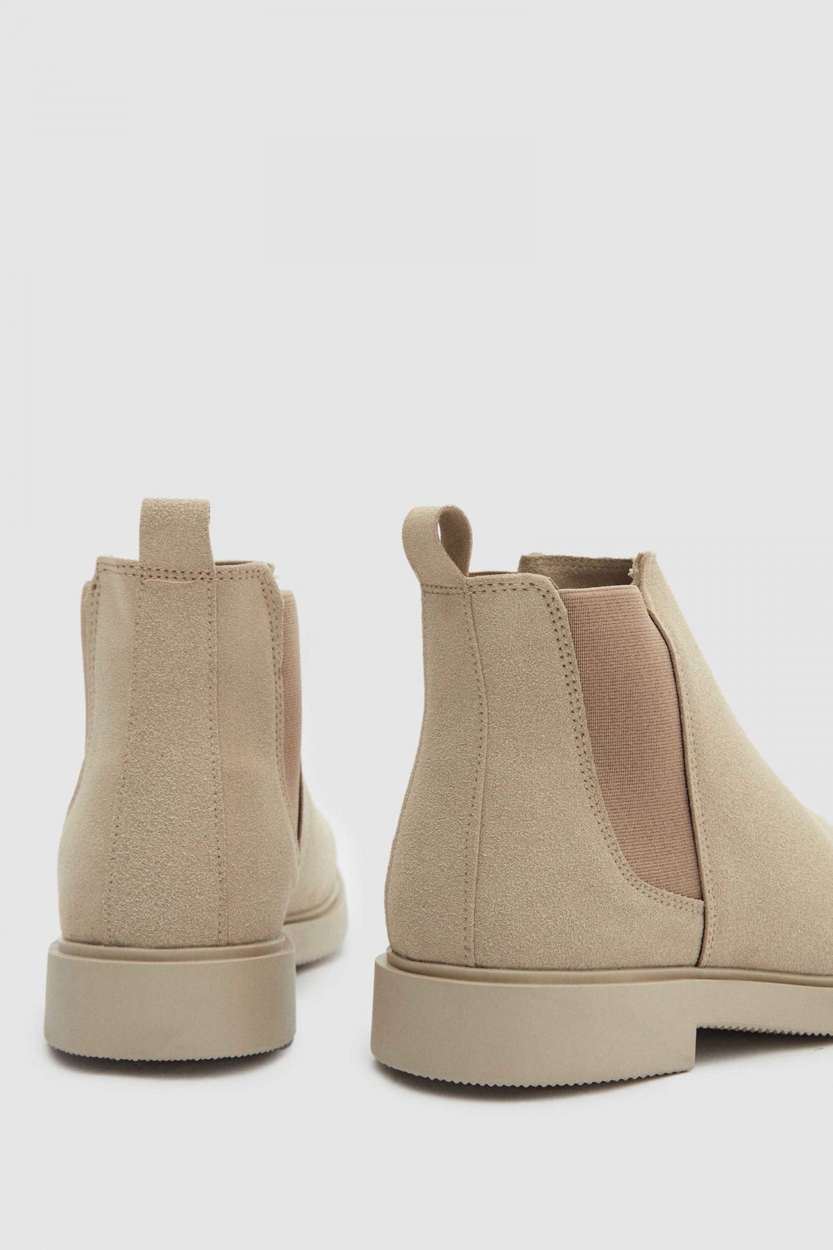Twn Suede Chelsea Boots  - Beige