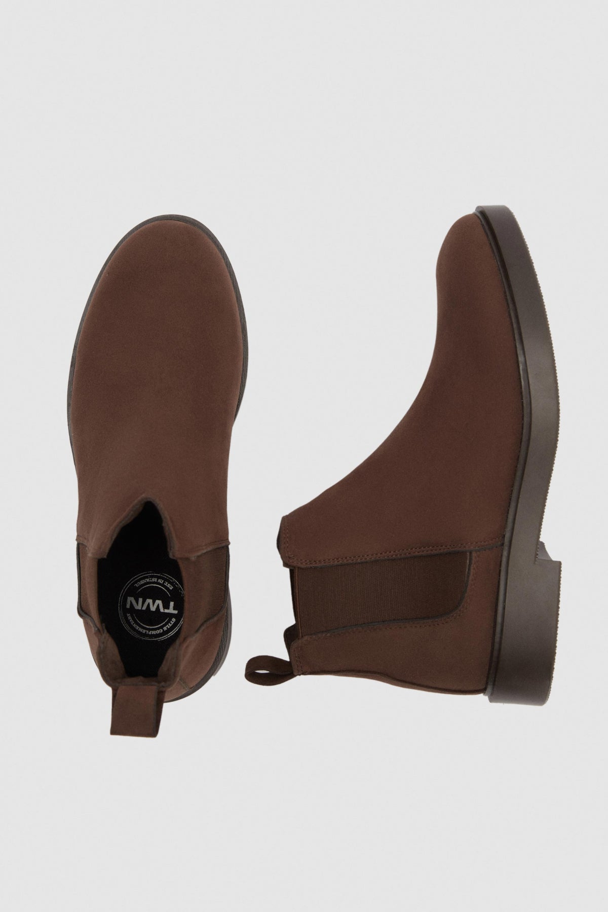 Twn Suede Chelsea Boots  - Brown