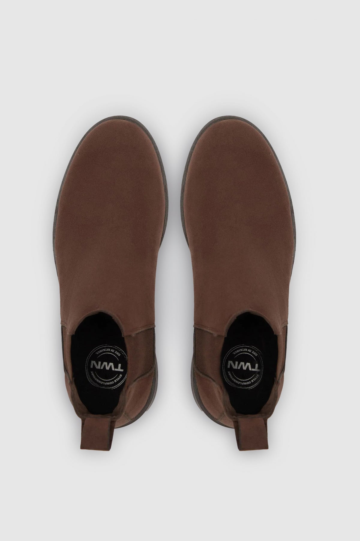 Twn Suede Chelsea Boots  - Brown